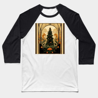 Festive Aesthetic - Art Nouveau Christmas Baseball T-Shirt